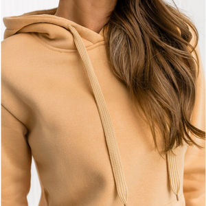 Ensemble sweat à capuche et pantalon de survêtement décontracté en laine et coton tricoté pour femme, respirant, à manches longues, avec fermeture éclair, qualité supérieure, personnalisable, vente en gros - Product Image 5