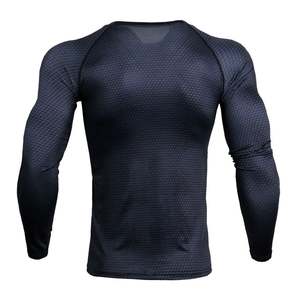 Rashguard de compression athlétique pour homme à manches longues, anti-UV, séchage rapide, léger, respirant, en tissu extensible, pour MMA - Product Image 3