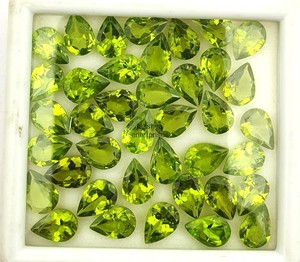 Peridoto natural tallado en forma de pera, piedras preciosas sueltas de 7x9 mm, peridoto facetado de alta calidad para la fabricación de colgantes de joyería, genuino, venta al por mayor. - Product Image 5