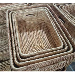 Handcrafted Natural Rectangular Rattan Basket for Organizing Household Essentials and Wholesale Export - Product Image 6