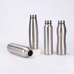 Pack of <b>2</b> Stainless Steel Water Bottle 1000ml Large Capacity Single Wall Metal <b>Flask</b> Reusable Eco Friendly Sports Bottle Office - Product Image 2
