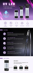 EU Standard Electric Commercial UV LED <b>Water</b> Purifier <b>Lamp</b> Set DC 24V Ultraviolet Light 7L/min Sterilization - Product Image 5