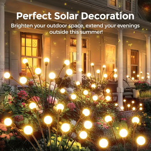 10 Luci Solari da Giardino Firefly IP4X Impermeabili, Temperatura Colore 3000K, Corpo in ABS, Oscillanti al Vento per Cortili Esterni - Product Image 3