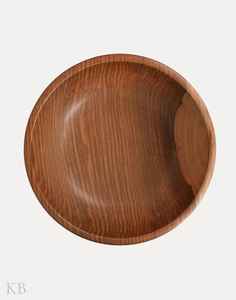 Bol de service rond en bois traditionnel fait main pour servir des aliments et des salades sur la table, vaisselle de cuisine, bols en provenance d'Inde - Product Image 1