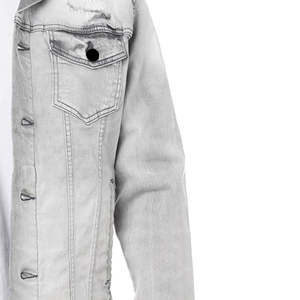 Chaqueta para hombre, elegante, de manga larga, con botones, de mezclilla, servicio OEM, alta calidad, estilo urbano. - Product Image 6