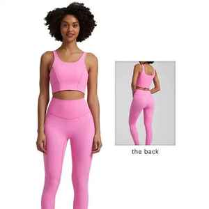 Conjunto de Yoga para Mujer: Top Deportivo de Alto Impacto con Sensación de Segunda Piel y Leggings, Conjunto de 2 Piezas para Fitness, Running y Ropa Deportiva Activa - Product Image 4