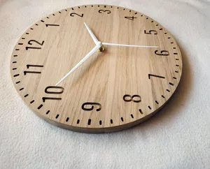 Handmade Wooden <b>Clock</b> Luxury Decorative Wall Hanging Timepiece Low Price Home Decor - Product Image 2