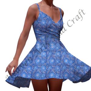 Vestido Casual de Verano 2026 para Mujer, con Tirantes Finos, Estampado, Formal, Sexy, Cuello en V, Largo hasta la Rodilla, 100% Algodón Orgánico, Corte en A, Simple y Ecológico - Product Image 5