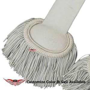 Flecos de hilo de plata de la mejor calidad para epaulettes franceses Napoleón, flecos de hilo de plata hechos a mano para hombro de uniforme - Product Image 5