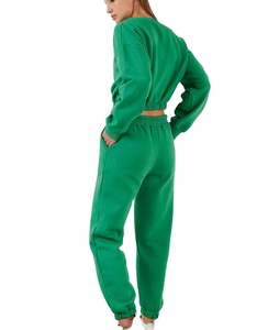 Chándal para correr de alta calidad, conjuntos de Sudadera con capucha de dos piezas, entrenamiento personalizado, chándal de lana para mujer, conjunto de gimnasio y Fitness - Product Image 6