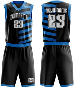 Maillots de basket-ball personnalisables en polyester pour hommes, uniformes de sport, maillots personnalisés, uniformes d'équipe de basket-ball - Product Image 1