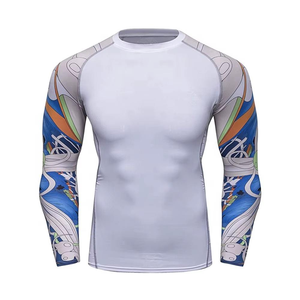 Chemise de protection contre les éruptions cutanées avec logo personnalisé pour hommes |   Haut de surf à manches longues avec protection UV, rashguard de haute qualité, maillot de bain - Product Image 5