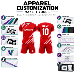Ensemble de maillots de football personnalisés de qualité supérieure, col en V, manches courtes, 100% polyester, impression sublimée, évacuation de l'humidité, pour hommes adultes - Product Image 3