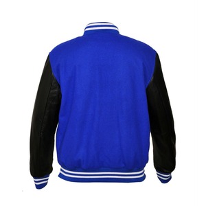 Varsity <b>Jacket</b> Men Wholesale <b>Winter</b> Baseball <b>Jackets</b> Varsity Wool <b>Jacket</b> with Natural Cow Hide <b>Leather</b> Sleeve - Product Image 4