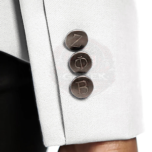 Chaqueta Blazer Bordada Personalizada de la Hermandad Griega Zeta Phi Beta para Mujer |   Blazer Bordado Personalizado para Mujer de la Hermandad ZPB con Botones - Product Image 6
