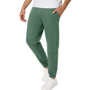 Joggers en molleton de coton pour hommes, sur mesure, avec revers, pantalons de sport décontractés, athleisure, fabrication OEM/ODM, marque privée - Product Image 3
