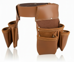 เข็มขัดเครื่องมือหนังพรีเมียมผ้าแคนวาสแบบหนาพิเศษสำหรับช่างไฟฟ้า ช่างไม้ กระเป๋าคาดเอวปรับได้ ราคาขายส่ง OEM - Product Image 3