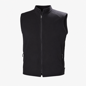 Winter Custom <b>Men's</b> Solid <b>Black</b> Polyester Softshell <b>Vest</b> Sleeveless Zip Front Outdoor Layering Waterproof Eco-Friendly - Product Image 1