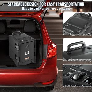 81QT Portador de Sartén de Comida con Aislamiento Apilable para Catering Dishbox Chafing Dish Cooler Bag - Product Image 5