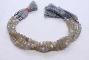 Cuentas facetadas de piedra lunar de Ceilán natural de 7-8 mm, hilo de cuentas facetadas de piedra lunar natural para fabricación de joyas al por mayor - Product Image 5