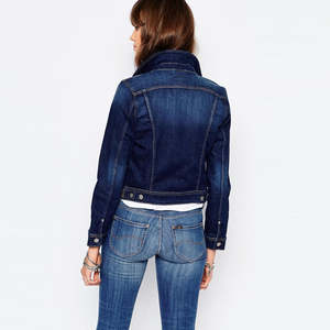 Turn Down Collar Chest Pocket Casual Outerwear <b>Womens</b> Vintage Washed Denim Jacket Long Sleeve Button Front Jean <b>Coat</b> - Product Image 4