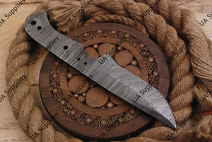 มีด UA Supplies Drop Point Damascus Steel ใบมีดเหล็กดามัสกัสแบบคงที่ ขนาด 8 นิ้ว สำหรับกิจกรรมกลางแจ้ง เดินป่า ตกปลา ใบมีดเปล่า แข็งแรง คมกริบ - Product Image 5