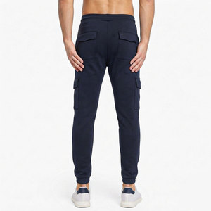 Pantalon de survêtement décontracté pour homme Econex Sports, vert olive, polyester/coton, taille élastique, poches latérales, fermeture à cordon - Product Image 3
