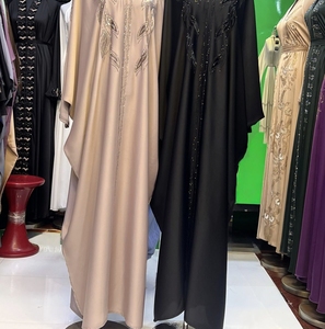 Best Selling <b>Abaya</b> Modest Dubai Beaded Sequined Long Sleeve <b>Abaya</b> Muslim Traditional Handmade <b>Wedding</b> Women Breathable V Neck - Product Image 5