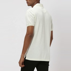 Camiseta Polo Personalizada Ecológica de Algodón Piqué Blanco para Hombre con Logotipo de Águila Bordado, Manga Corta, Estilo Casual, Camisetas Polo Lisas - Product Image 2