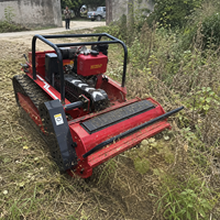 Tondeuse à fléaux télécommandée diesel avec une largeur de coupe de 800 mm pour le désherbage des vergers et l'entretien des allées