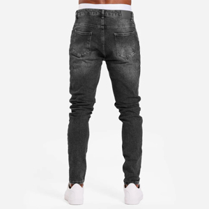 Jeans slim fit pour homme de qualité supérieure 2024, design élégant et tissu durable pour un usage quotidien, logo personnalisé OEM - Product Image 4