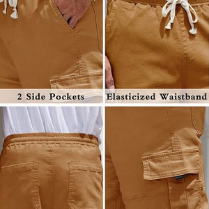 Shorts cargo décontractés pour hommes, nouvelle conception élégante, légers, respirants, haute performance, doux, meilleur service, multi-poches, style streetwear - Product Image 5
