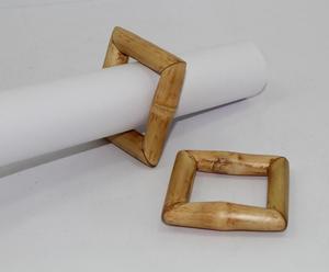 Anillos para Servilletas de Boda de Bambú, Diseño Clásico Ecológico, Forma Redonda y Cuadrada - Product Image 4