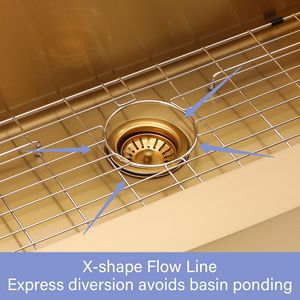 <b>36</b> <b>Inch</b> Gold Farmhouse Stainless Steel Kitchen <b>Sink</b> 16 Gauge Apron Front Kitchen Faucets <b>36</b> Gold Farmhouse <b>Sink</b> - Product Image 6