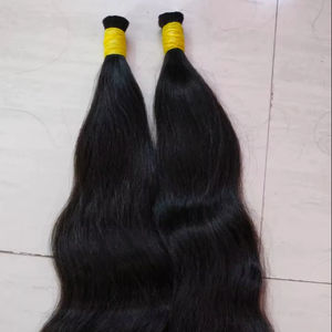 Extensions de cheveux humains vierges 100% – Noir naturel, sans nœuds, sans perte, au prix le plus bas - Product Image 1