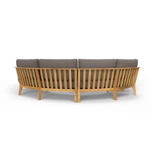 Modern Outdoor Teak Sofa Set Patio Garden Lounge Furniture Luxury Wooden Outdoor <b>Seating</b> - Product Image 3
