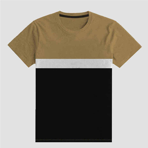 Camiseta de Manga Corta para Hombre, Cuello Redondo, Corte Regular, Detalles en Contraste, Estilo Casual, Tejido de Punto, Diseño Liso - Product Image 5