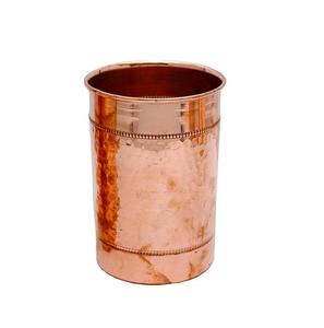 Verre à eau classique en cuivre martelé à paroi droite, finition texturée, pour la restauration, vente en gros, exportation - Product Image 1