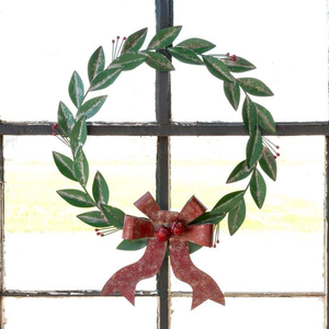 Elegant Handmade Metal Wreath with Decorative Floral Design for Home Door <b>Wall</b> and <b>Garden</b> Decoration - Product Image 4