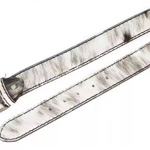 Cinturón de Cuero Vacuno de Alta Calidad con Pelo de Vaca, Estilo Casual para Hombre, Aspecto Natural y Lujoso, Cinturón Genuino - Product Image 3