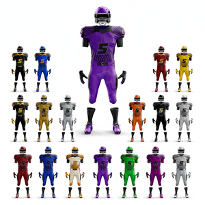 <b>Athletic</b> Practice Sportswear American Football Uniform Jersey Pants Set Custom Teamwear Name Number Competitive Training Kits - Product Image 1
