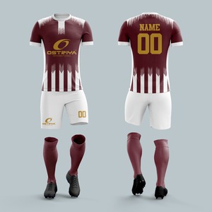 Uniforme de Fútbol de la Mejor Calidad, 100% Poliéster, Impresión por Transferencia de Calor, Manga Corta, Servicio OEM, Secado Rápido, 220g, Diseño Sólido - Product Image 5