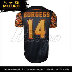 เสื้อเบสบอลแบบกำหนดเอง Impact 14 ผ้าโพลีเอสเตอร์พิมพ์ลายแบบ Sublimation สำหรับทุกเพศ แขนสั้น ระบายเหงื่อได้ดี ป้องกันแบคทีเรีย คอวี ติดกระดุมด้านหน้า - Product Image 5