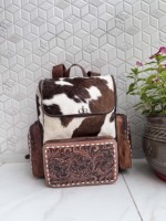 Sac à dos élégant en cuir de vachette véritable, sculpté à la main, unisexe, magnifique sac de créateur, sac multi-usages
