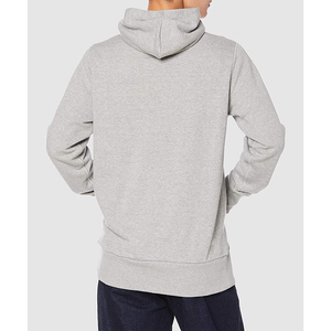 Sweat-shirt à capuche gris pour homme, manches longues, couleur unie, décontracté, pour l'automne, coupe classique, poches latérales, fermeture à cordon, 100% coton - Product Image 2