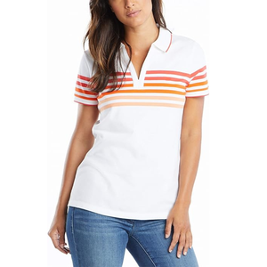 Bright <b>Orange</b> Women <b>Polo</b> Shirt Short Sleeve Breathable Cotton Fabric Summer Office Wear Stylish Ladies Slim Fit Top Daily - Product Image 5