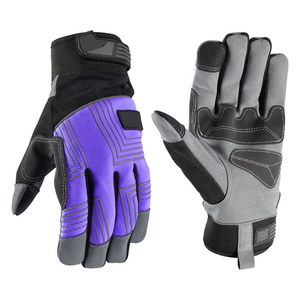 Wholesale Synthetic Leather Amara Mechanic Gloves for Men Heavy Duty Abrasion Resistant Work Protection Gloves Customized Logo - Product Image 5