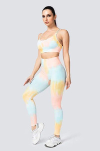 Conjunto de Yoga de Compresión para Mujer de Alta Calidad, Hecho a Medida, de Spandex/Poliéster, con Frente Sólido, 2 Piezas, Transpirable y Ecológico para Entrenamiento en el Gimnasio - Product Image 5