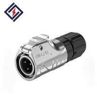 Connecteur d'alimentation circulaire LP12 à 2/3 broches, tout métal, étanche IP67, à bornes à vis, pour connexion de câble d'alimentation, directement de l'usine