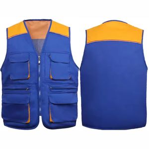 Veste sans manches décontractée pour homme, idéale pour l'automne, le travail en extérieur, la pêche, les voyages, avec plusieurs poches, pour adultes - Product Image 1